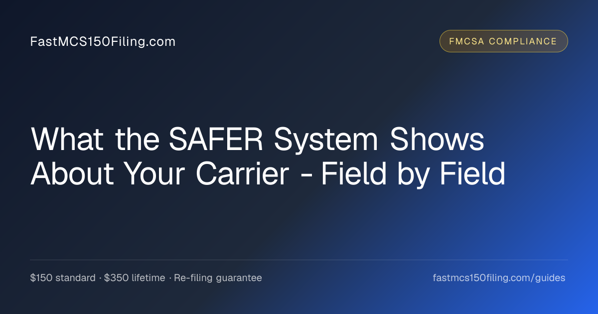 What the SAFER System Shows About Your Trucking Company